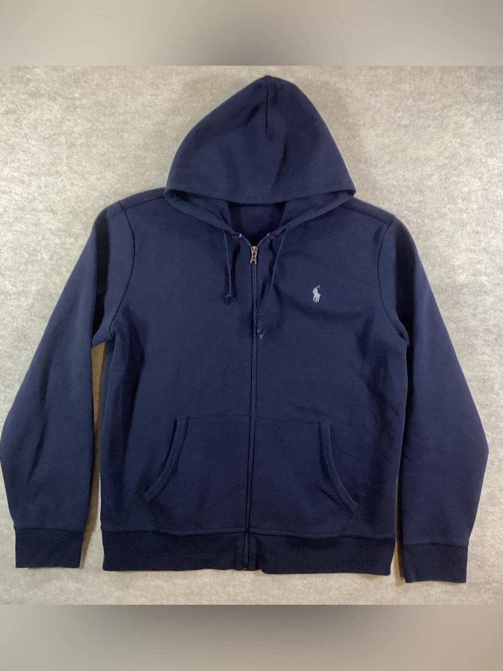 Men's Navy Zip-Up Hoodie